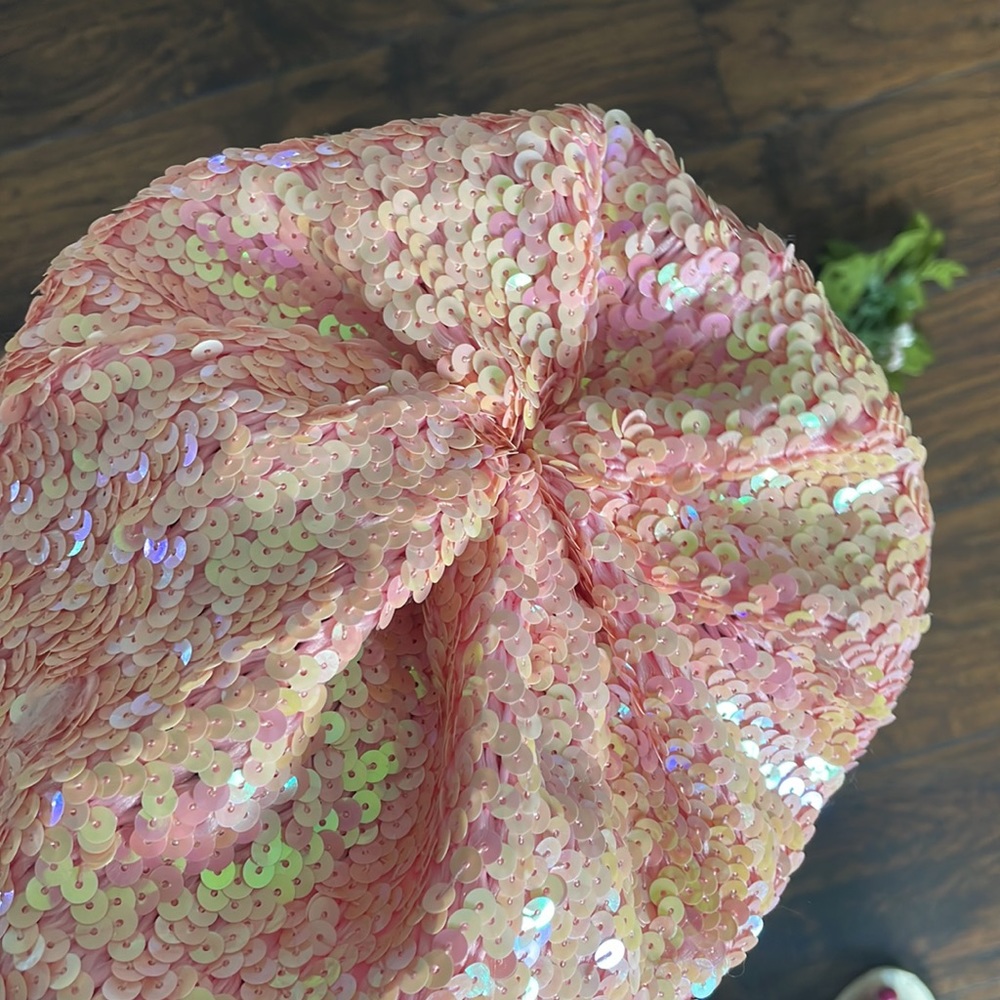 Pink sequin beret - Picture 5 of 5